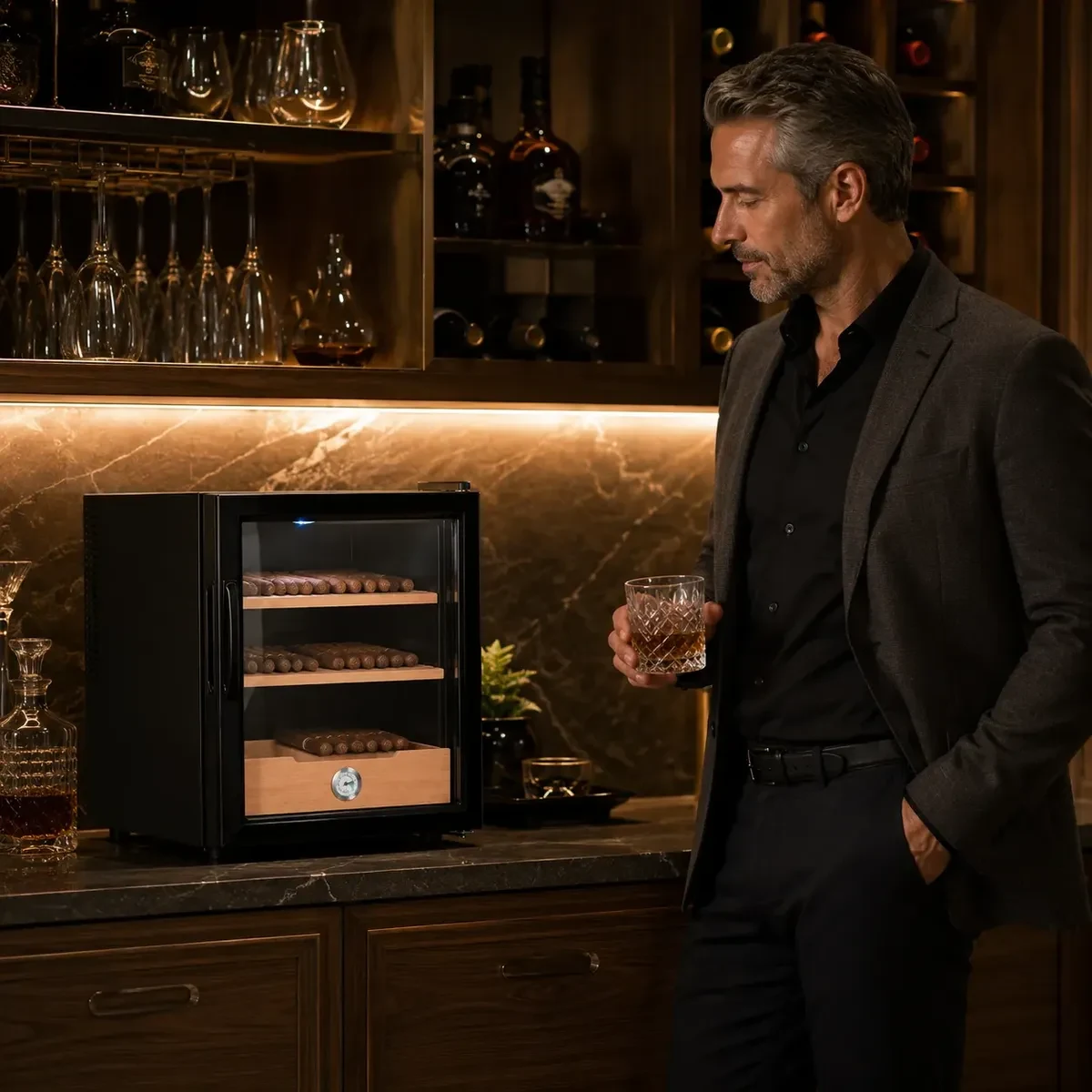 Armário em um lounge elegante